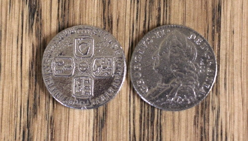 1745 English Shilling