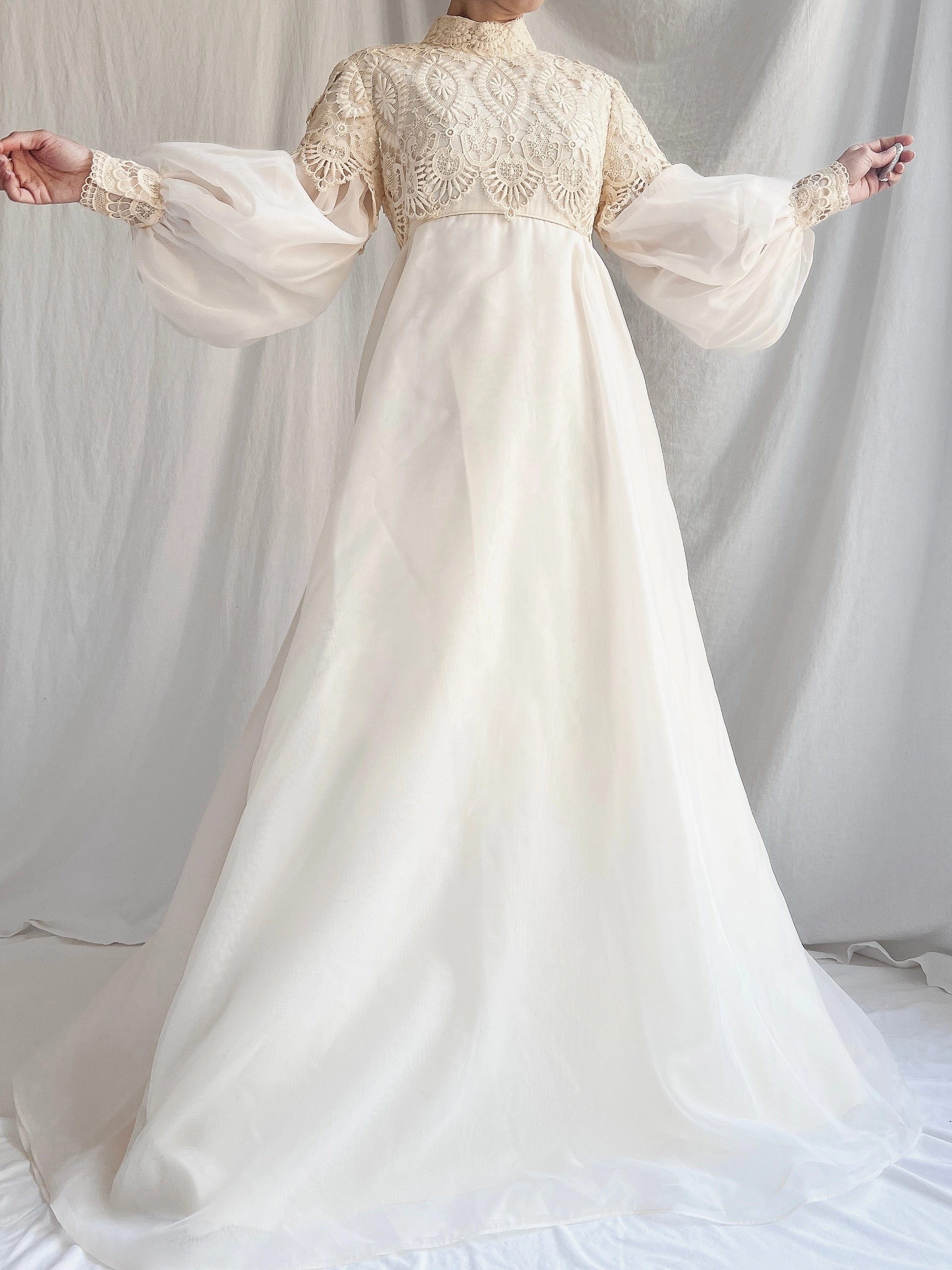 1960s Puff Sleeve Gown - S