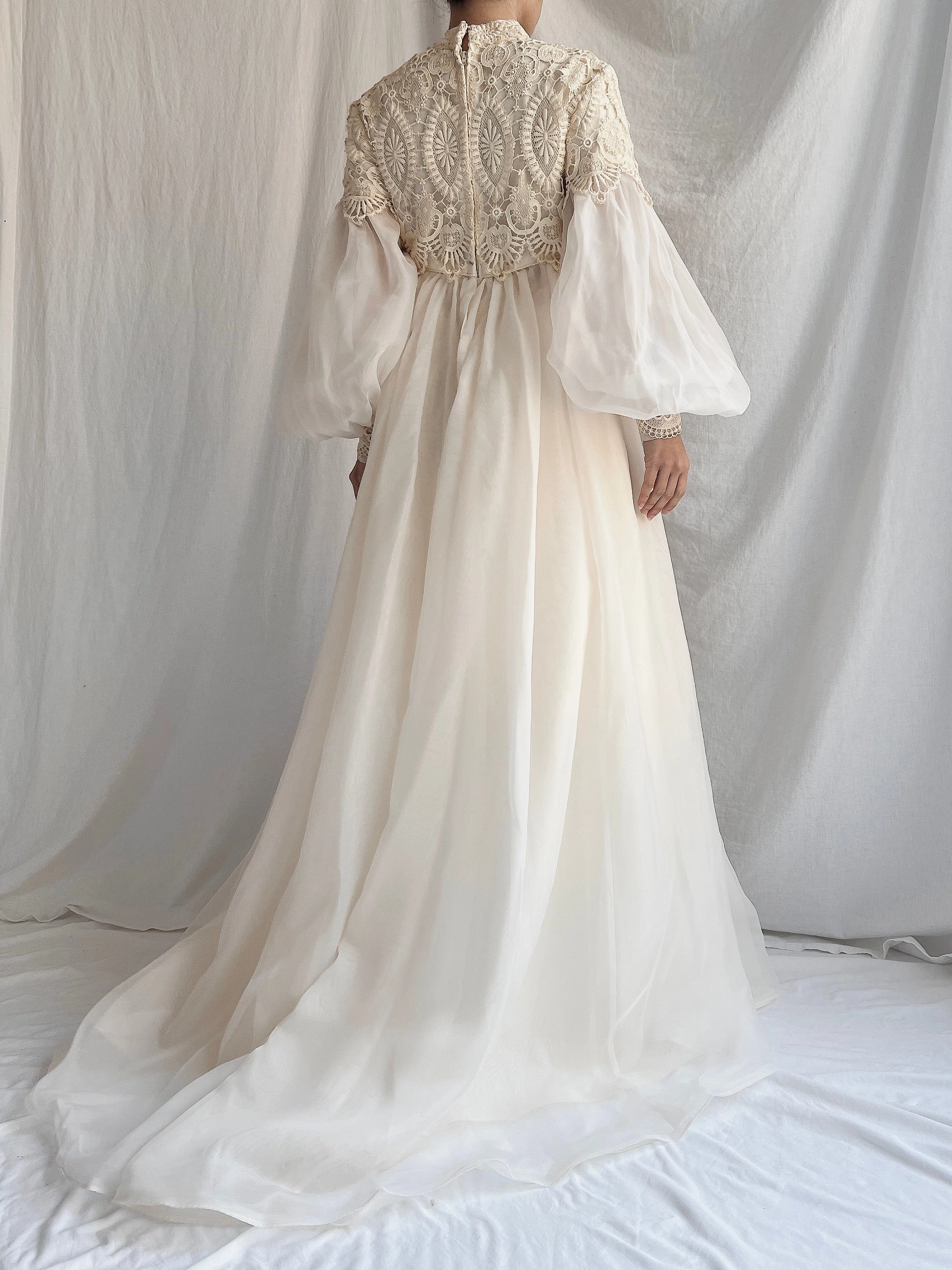 1960s Puff Sleeve Gown - S