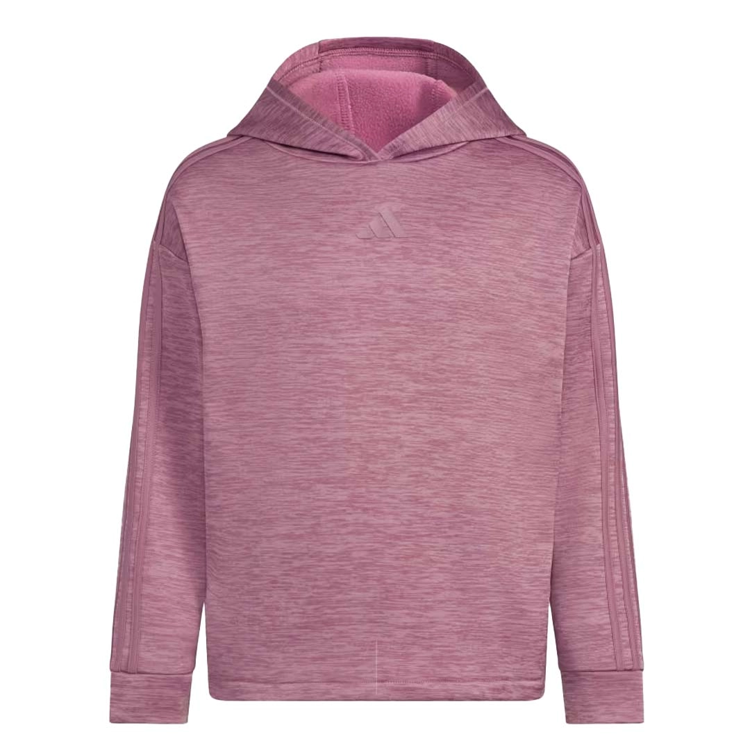 adidas - Girls' (Junior) Game & Go 3-Stripes Fleece Hoodie (IQ5989)