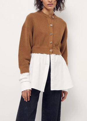 alexanderwangt. – Layered Crewneck Cardigan