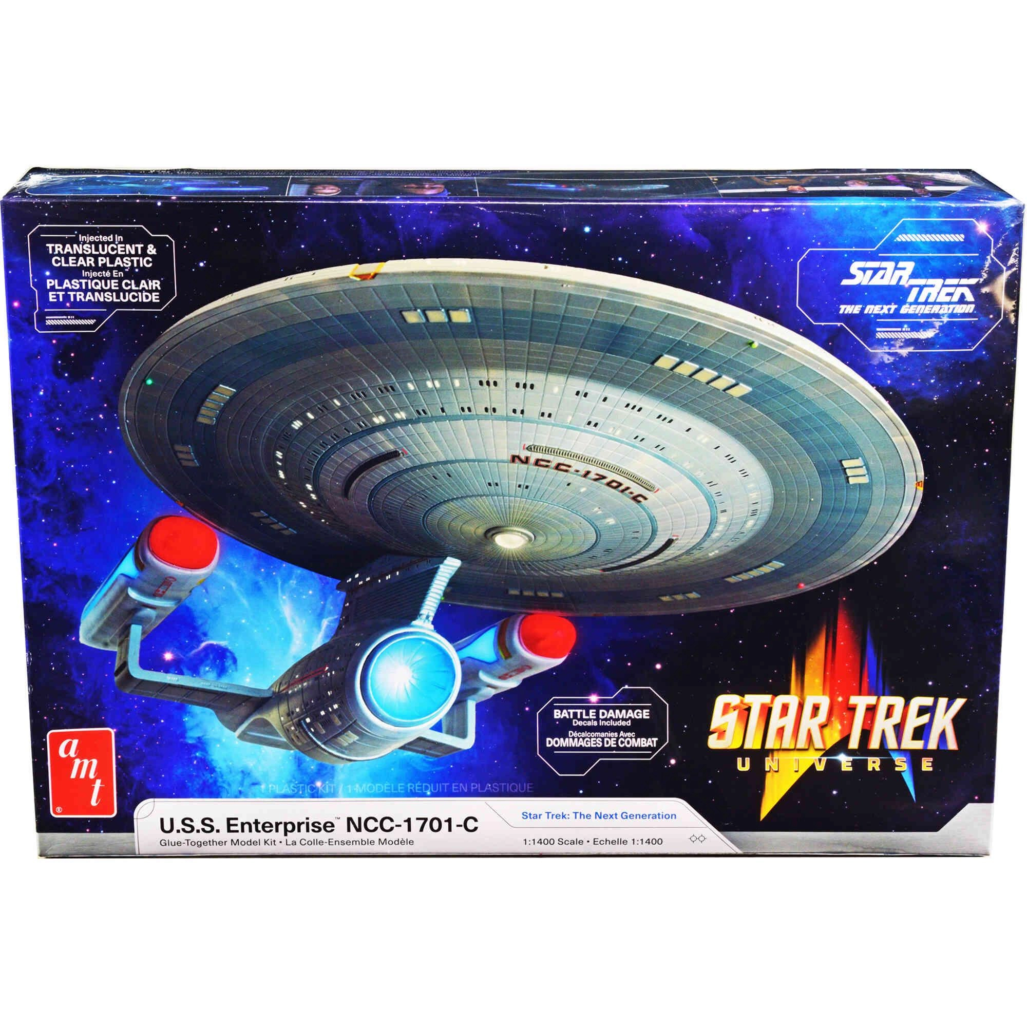 AMT 1/1400 Scale Model Kit - Skill 2 U.S.S. Enterprise NCC-1701-C Space Ship
