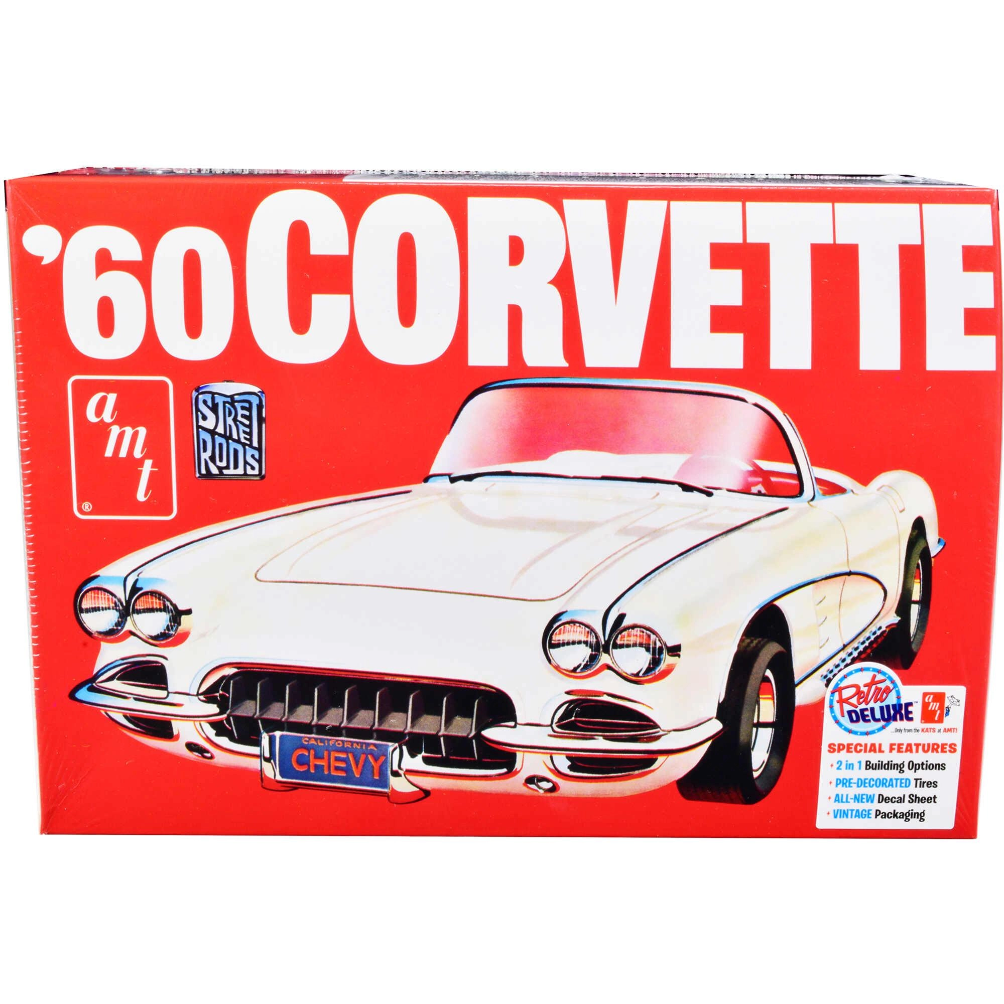 AMT 1/25 Scale Model Kit - Skill 2 1960 Chevrolet Corvette "Street Rods"