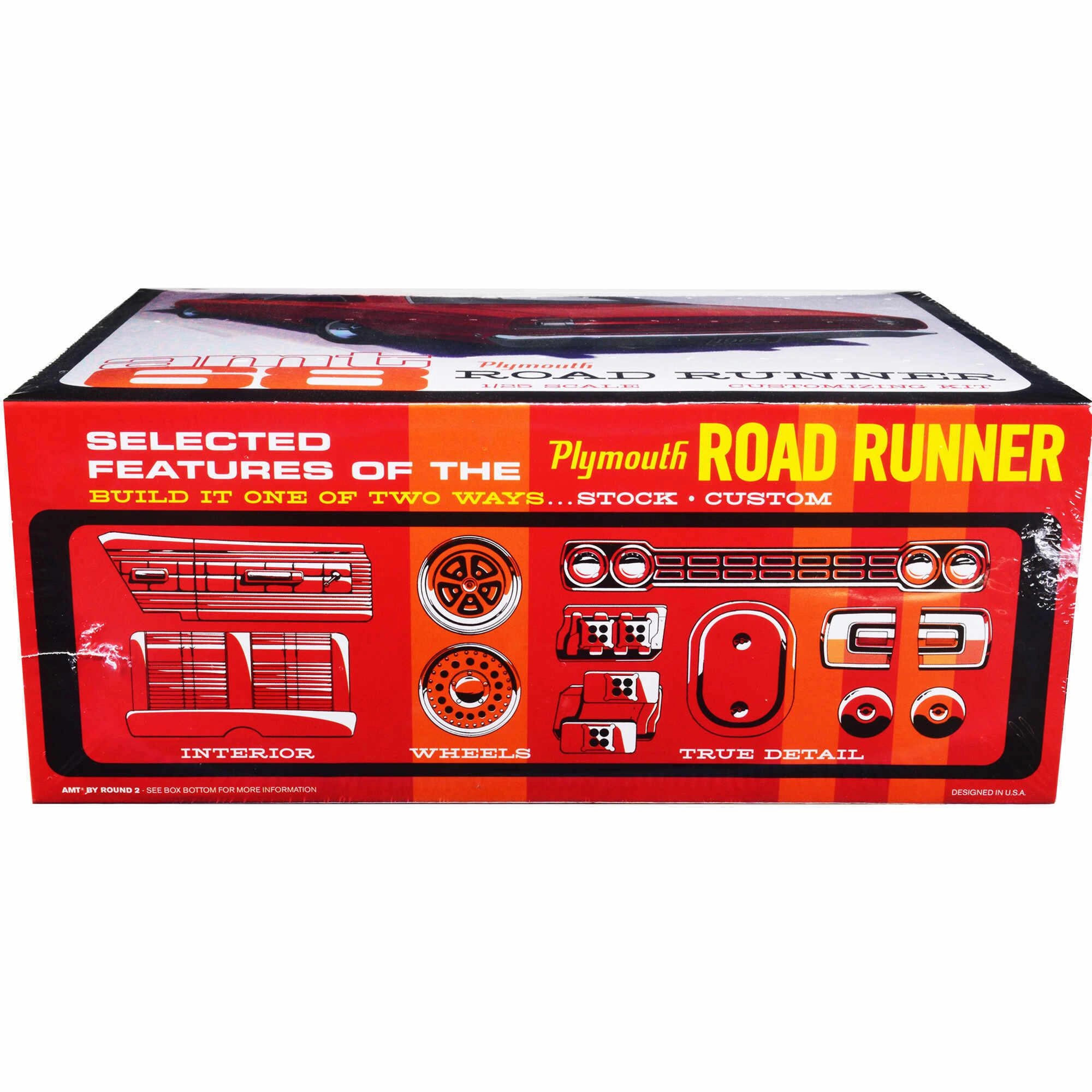 AMT 1/25 Scale Model Kit - (Skill 2) 1968 Plymouth Road Runner with Vinyl Tires