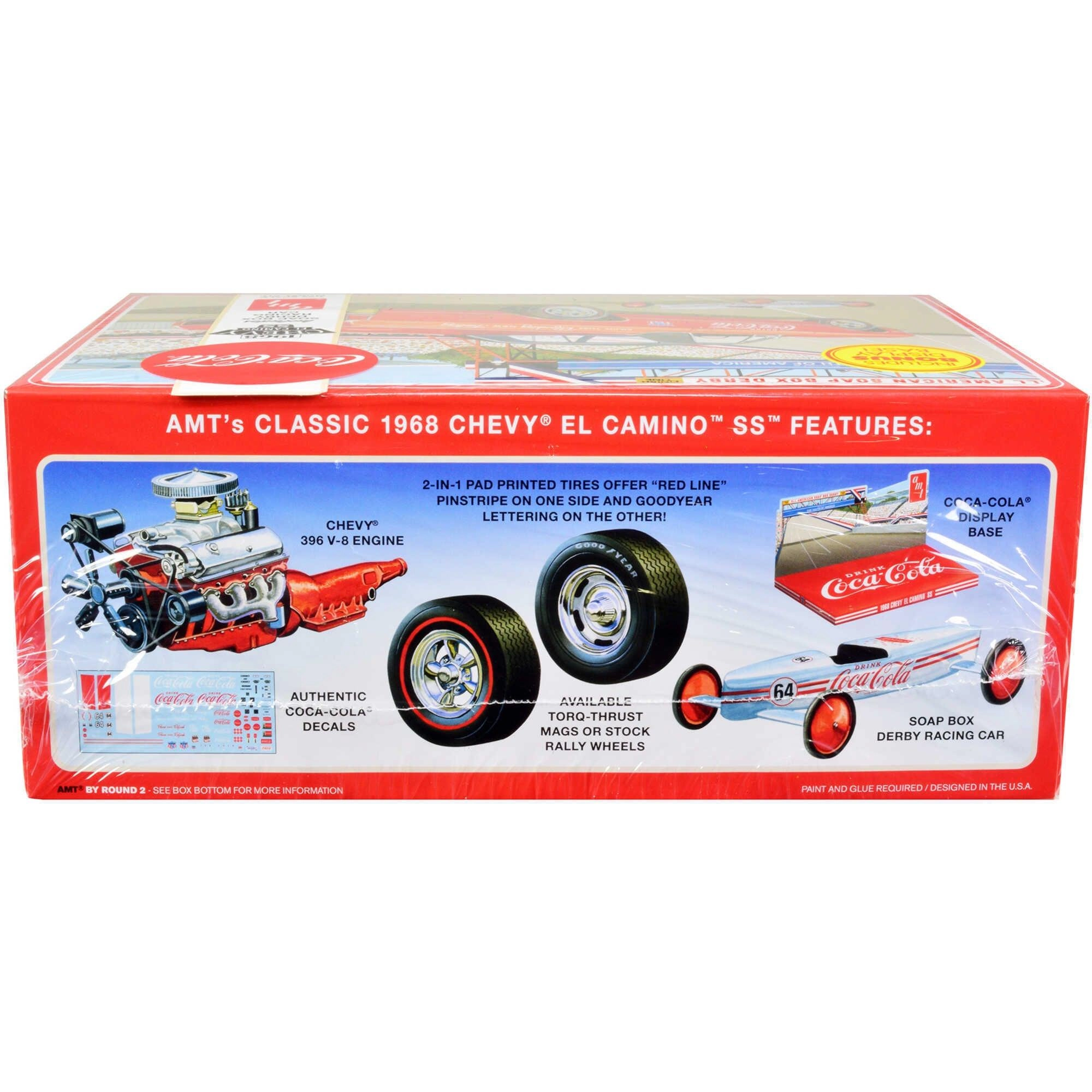 AMT 1/25 Scale Model Kit - Skill 3 1968 Chevrolet El Camino SS and 2 in 1 Car