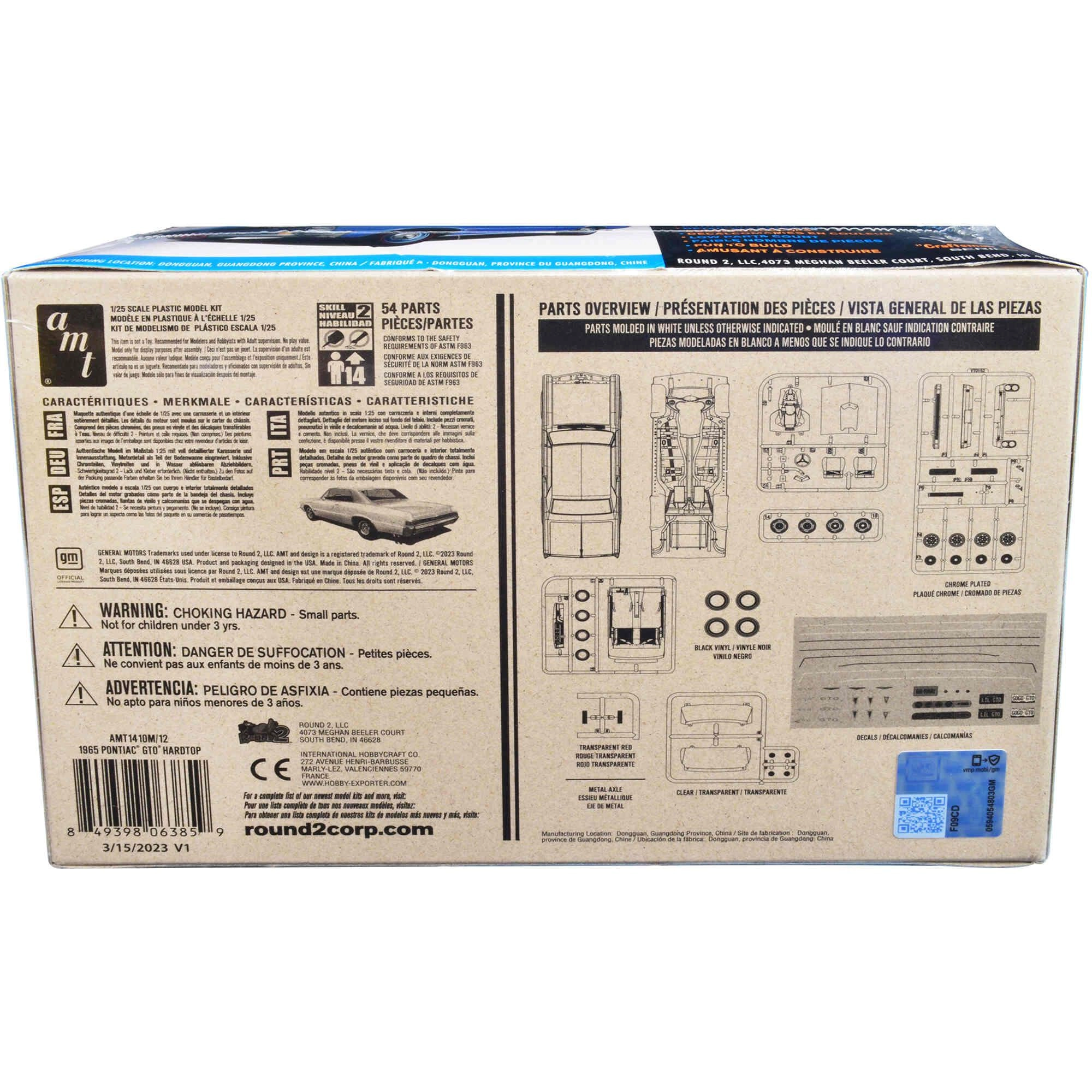 AMT 1/25 Scale Skill 2 Model Kit - Craftsman Plus 1965 Pontiac GTO Hardtop
