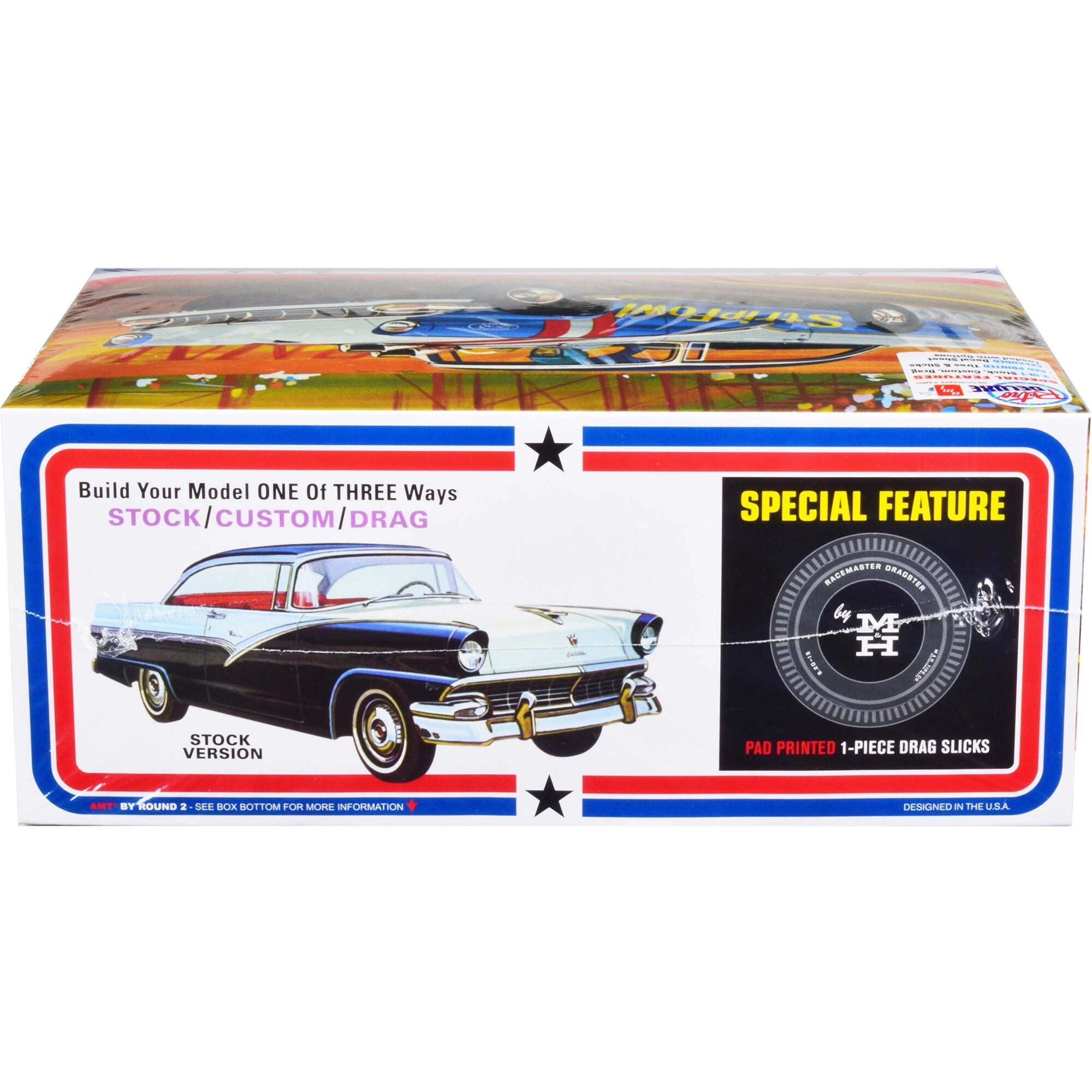 AMT Model Kit - Skill 2 1956 Ford Victoria Hardtop 3 in 1 of 1/25 Scale Plastic