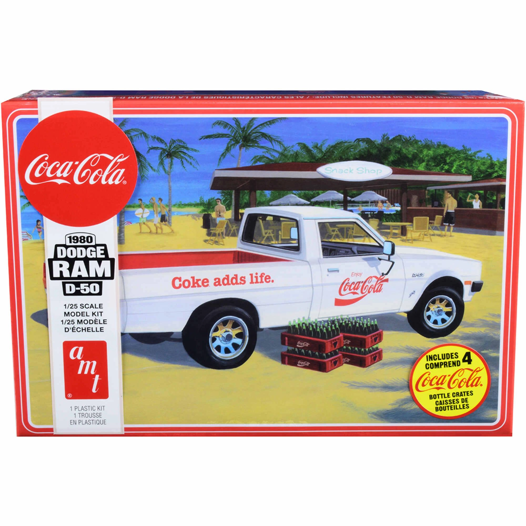 AMT Model Kit - Skill 3 1980 Dodge Ram D-50 Truck Coca-Cola Four Bottle Crates