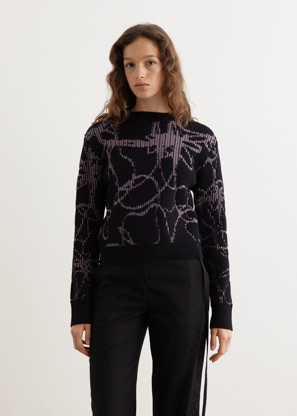 Analog Intarsia Crew Sweater