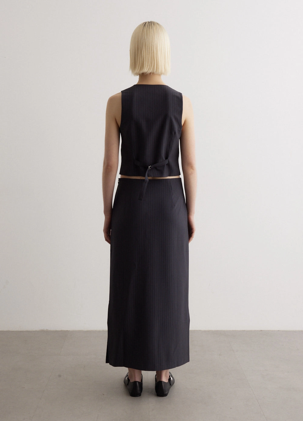 Angel Satin Pinstripe Skirt