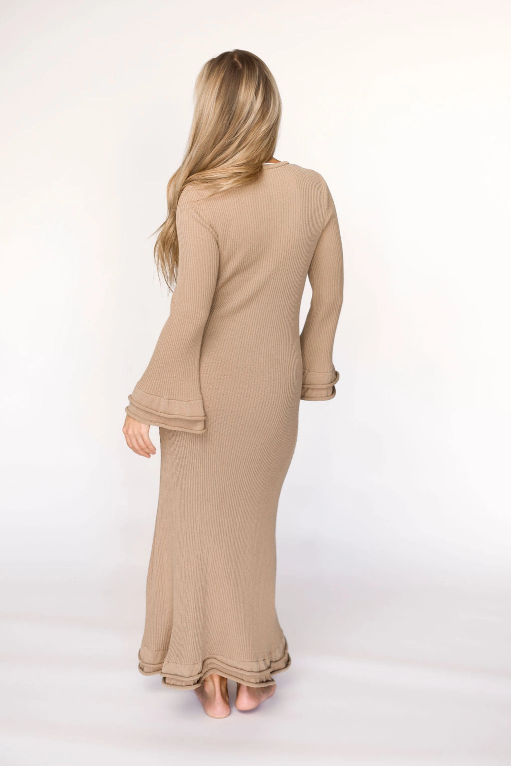 Arlet Dress in Taupe - Bump Friendly