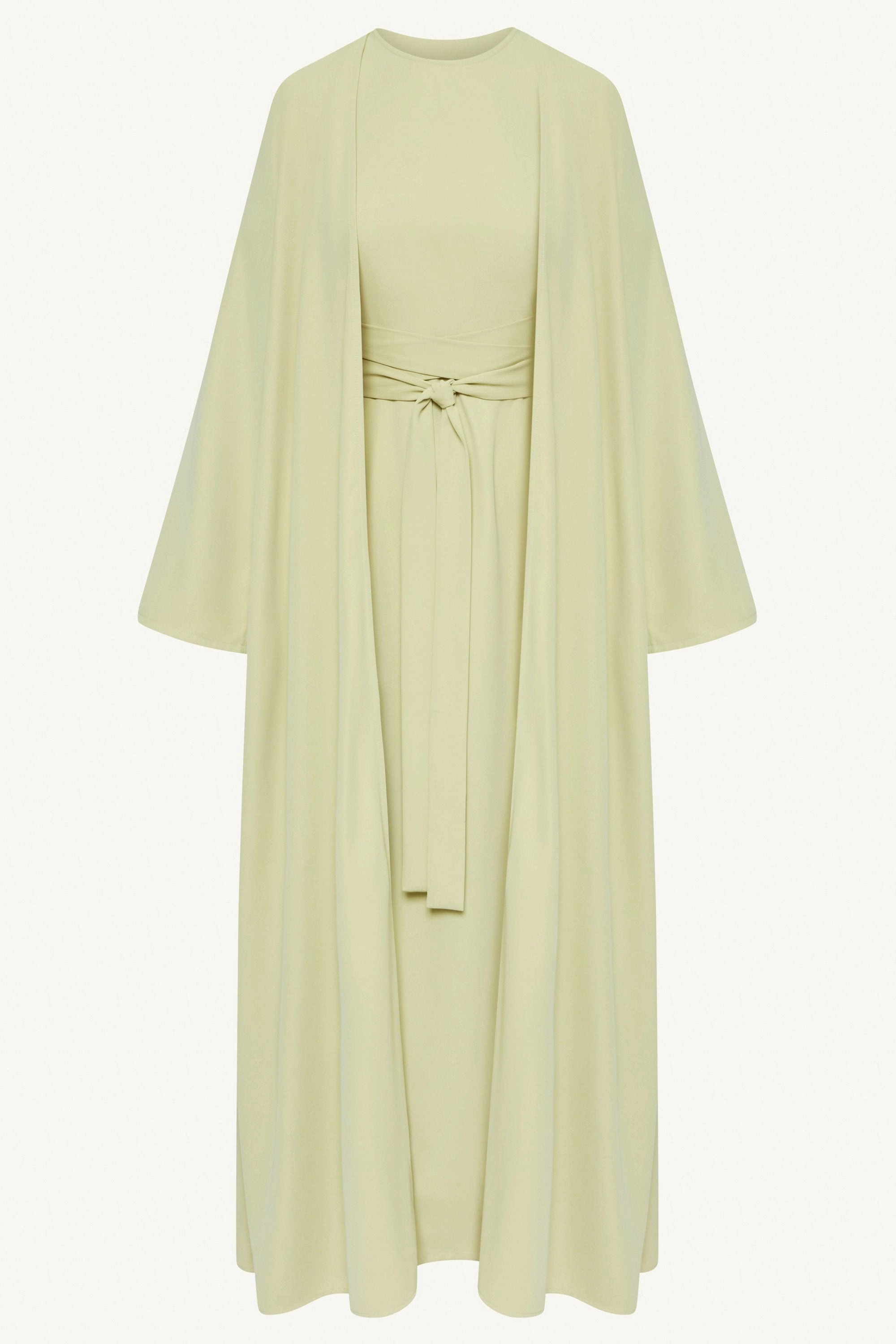 Asalah Open Abaya - Pistachio