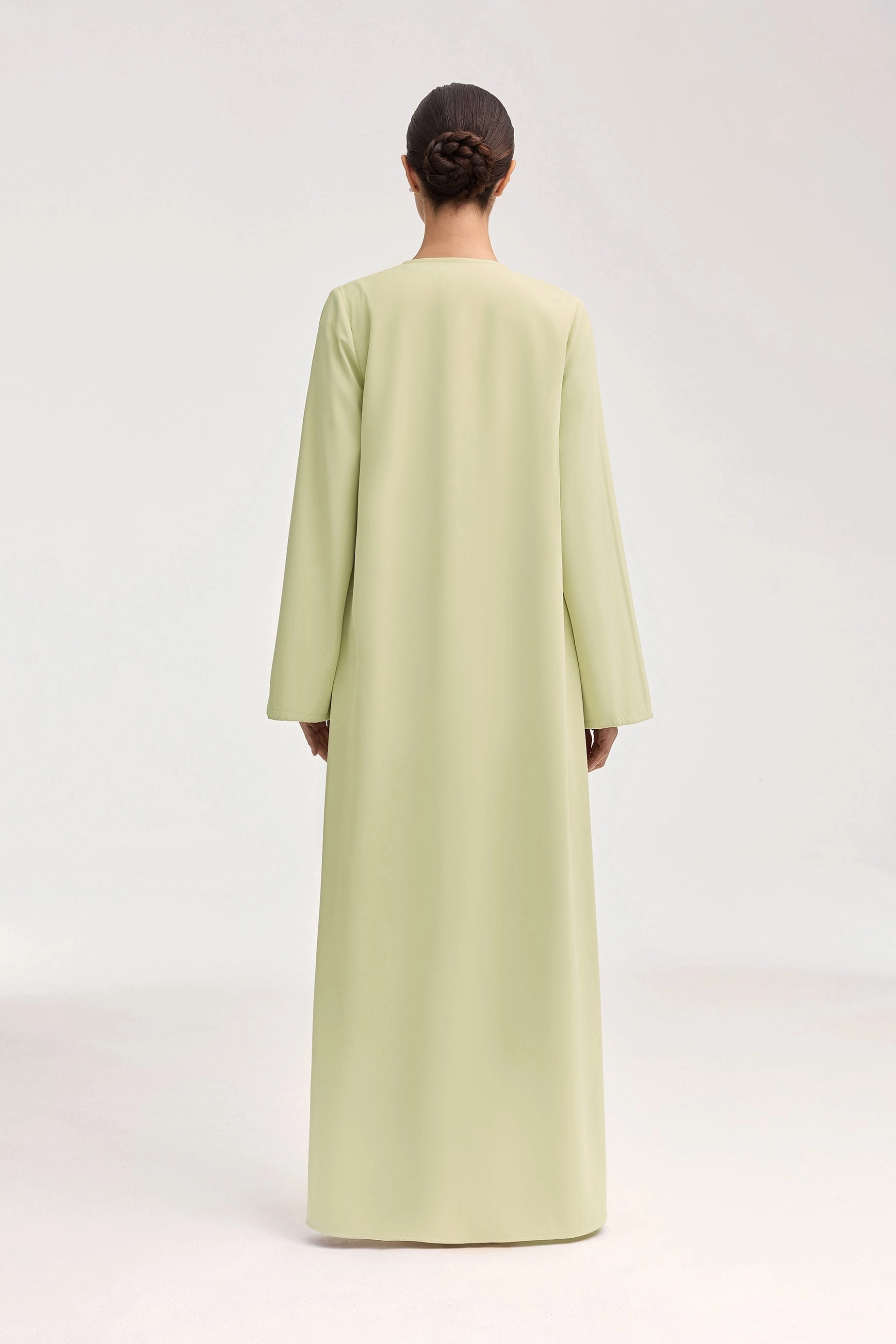 Asalah Open Abaya - Pistachio