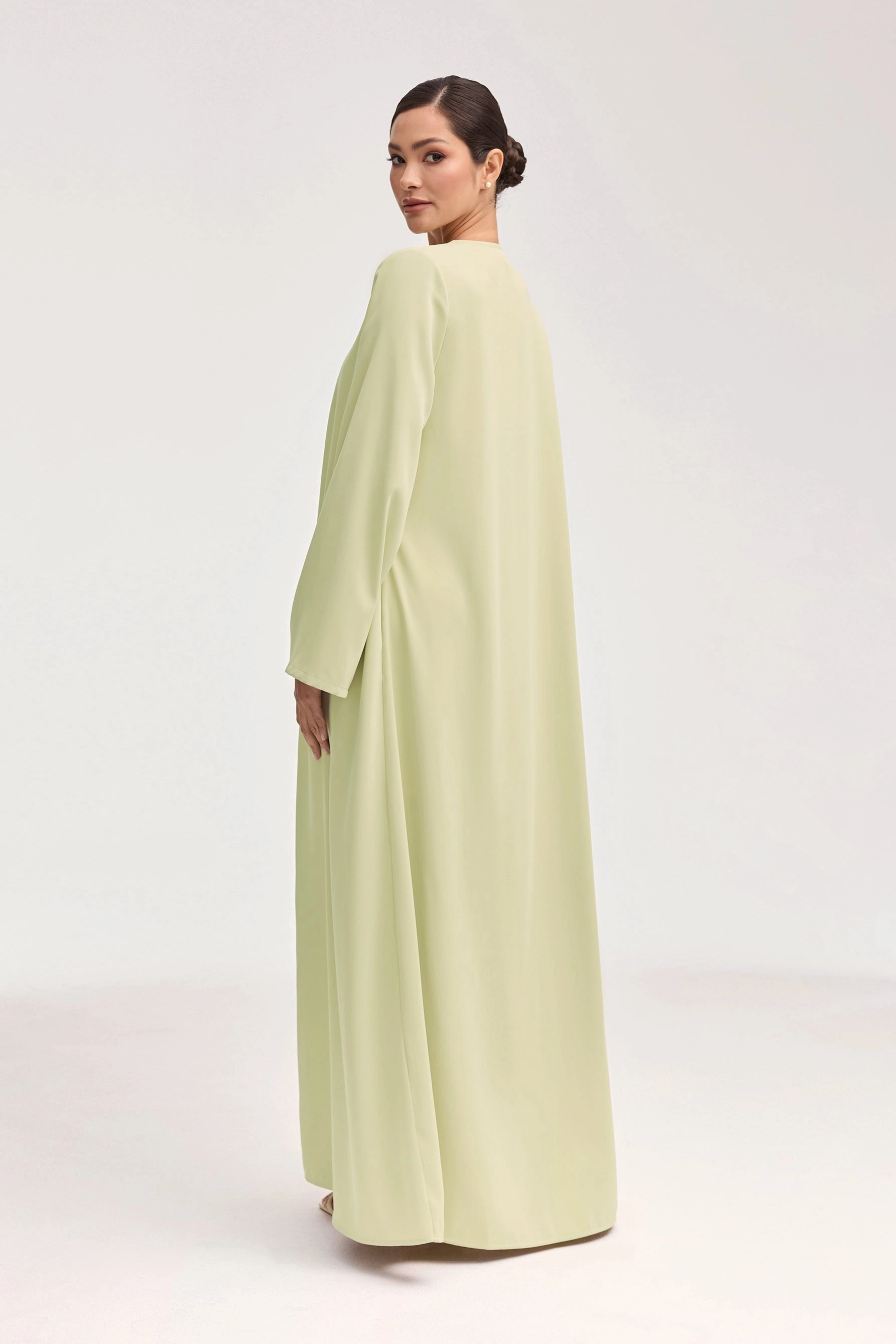 Asalah Open Abaya - Pistachio