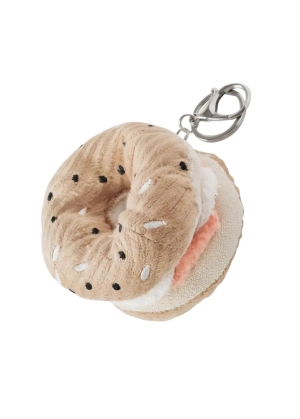 Bagel Keychain Charm