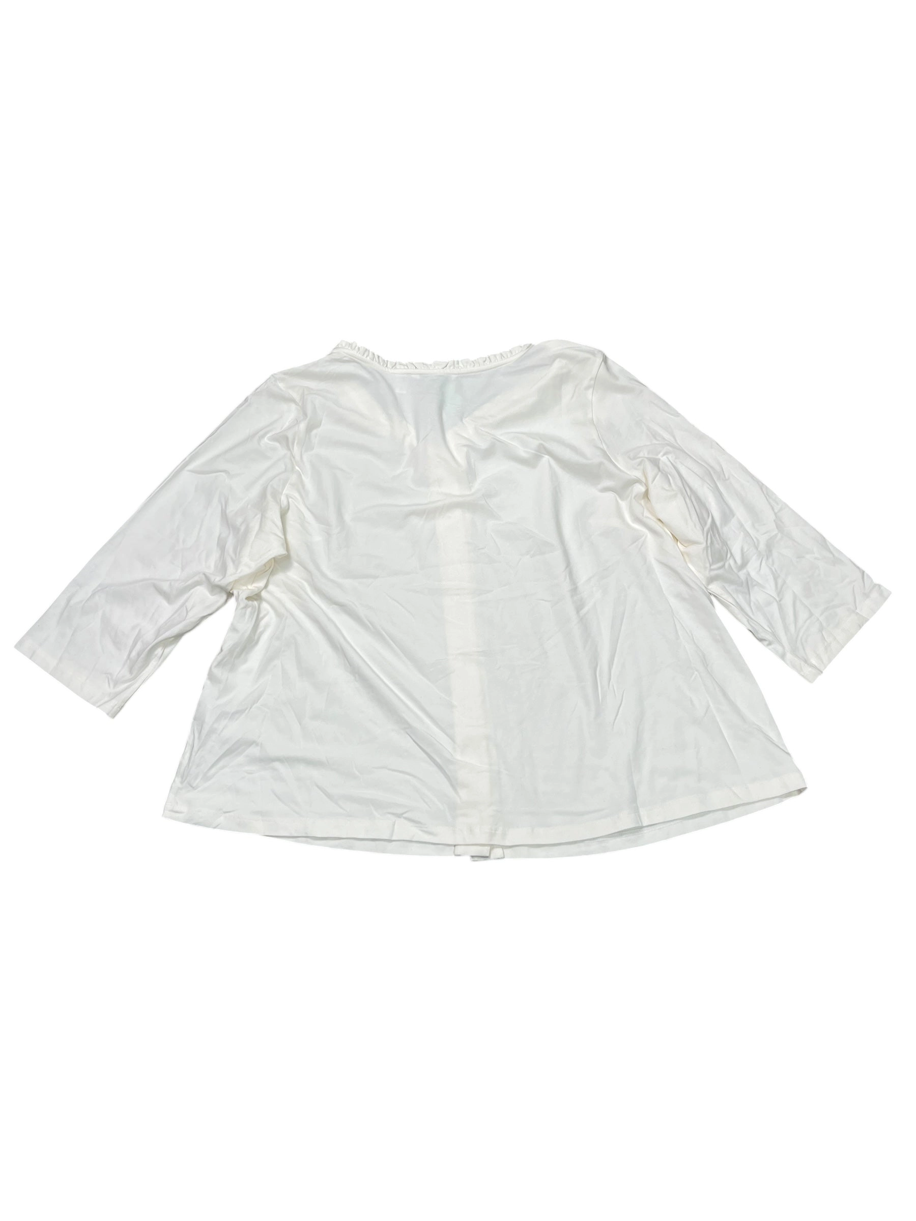 Cardigan By Isaac Mizrahi Live Qvc In White, Size:2X