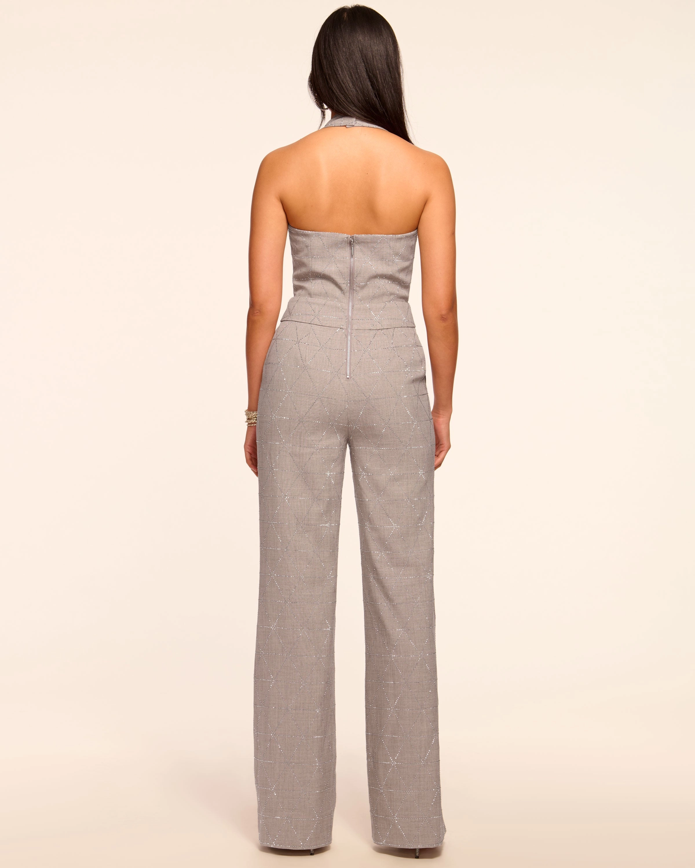 Cyprus Rhinestone Embellished Halter Jumpsuit