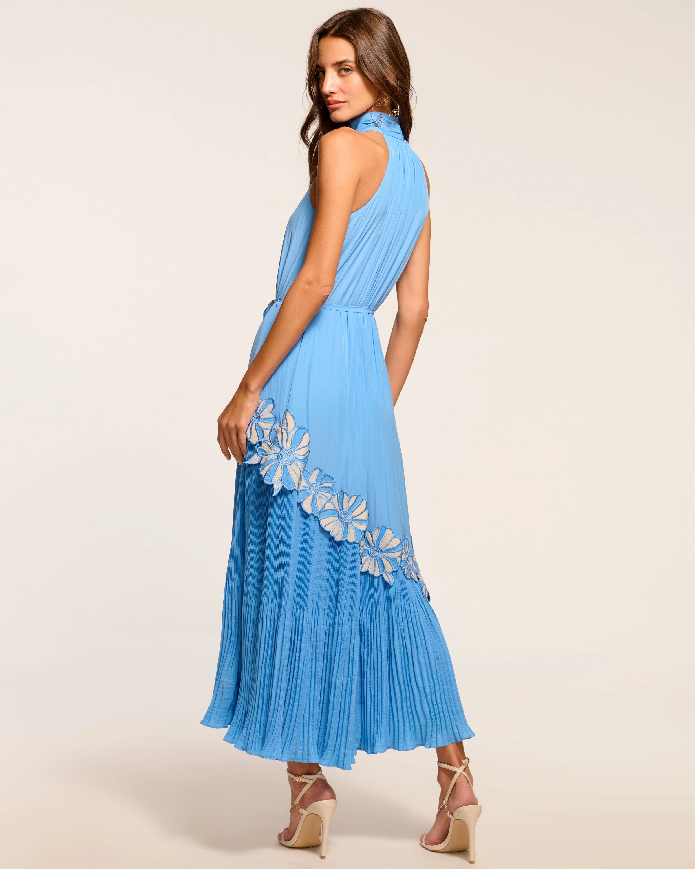 Eleah Embellished High Neck Maxi Dress