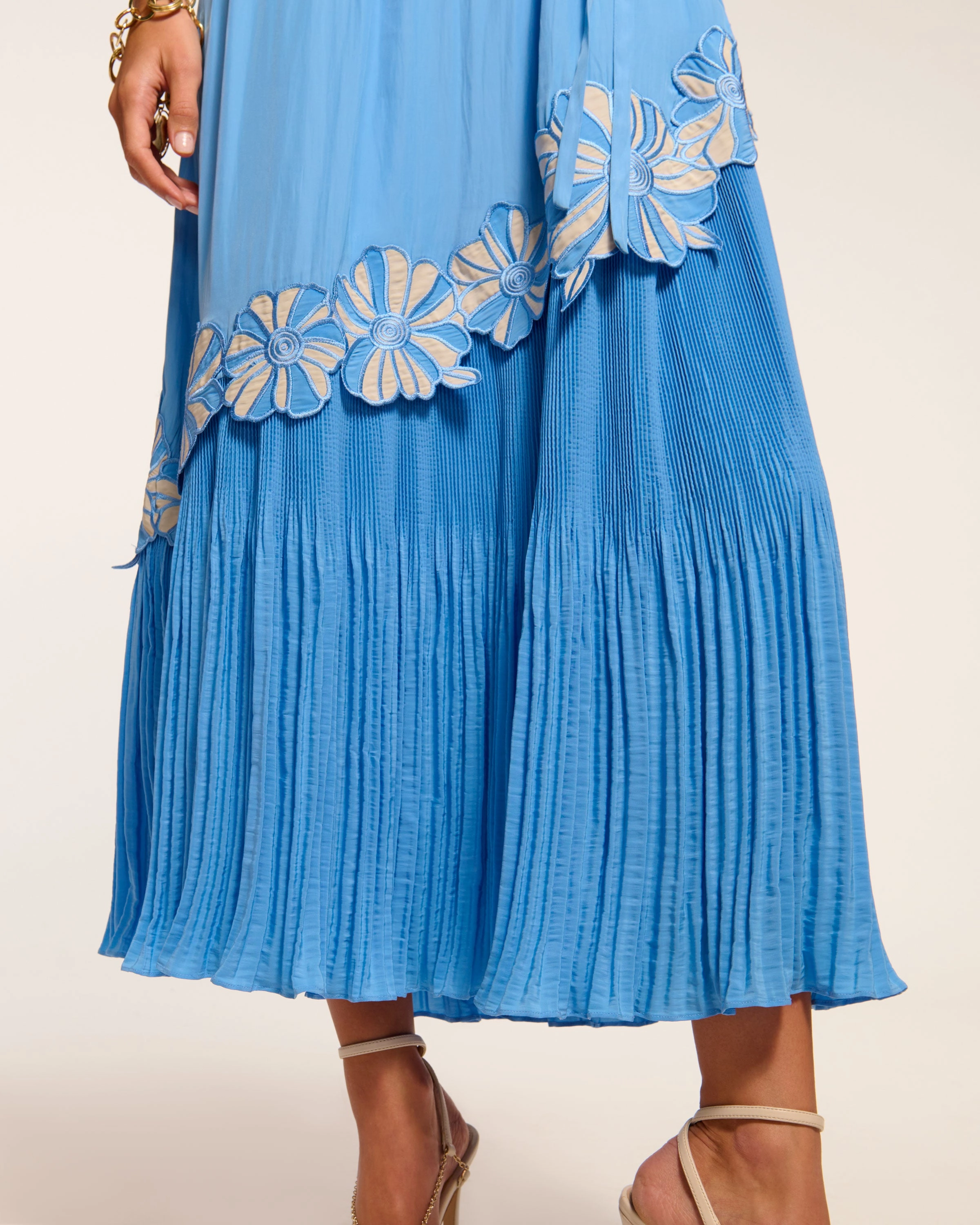 Eleah Embellished High Neck Maxi Dress