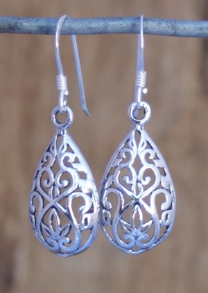 Ethereal Drops Silver Earrings