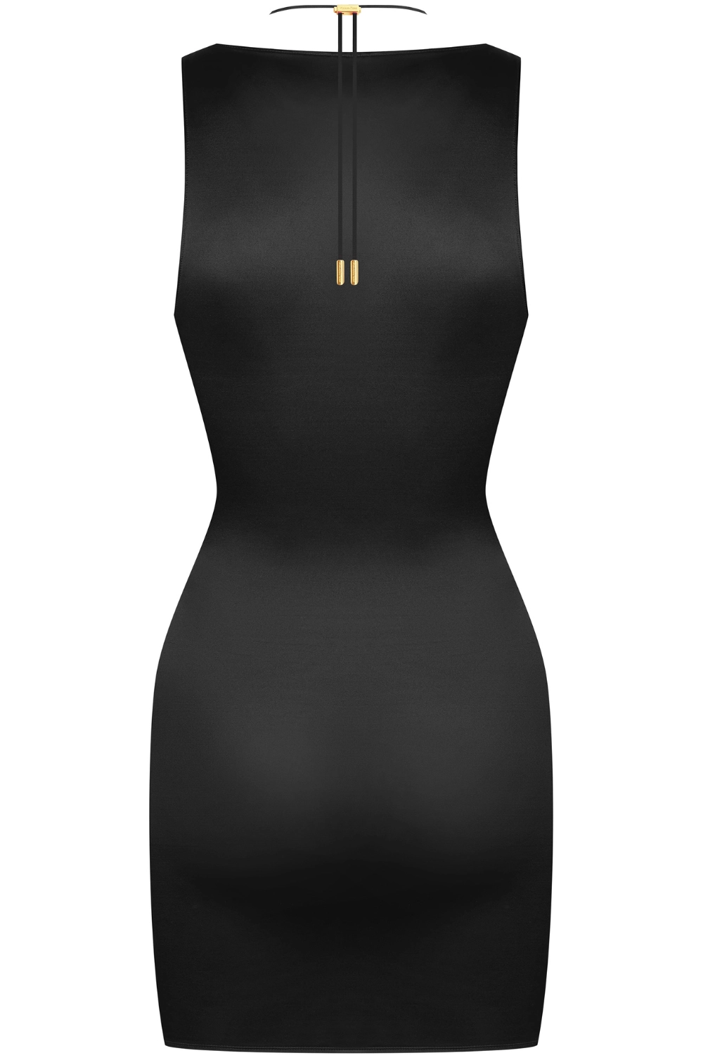 French Kiss V Neck Short Dress Black