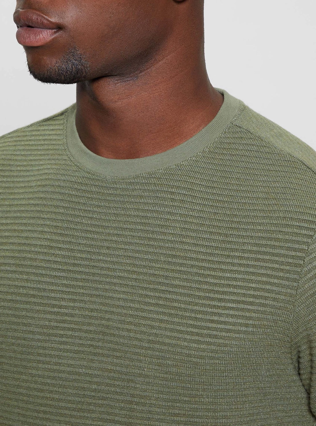 Green Hudson Linear Knit Jumper
