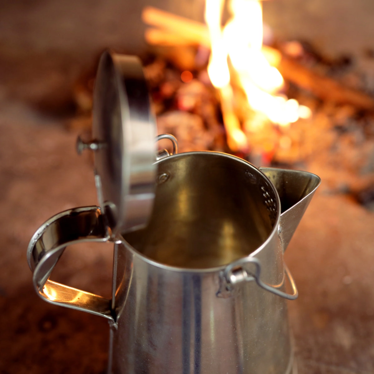 Handmade Tin Coffee Pot