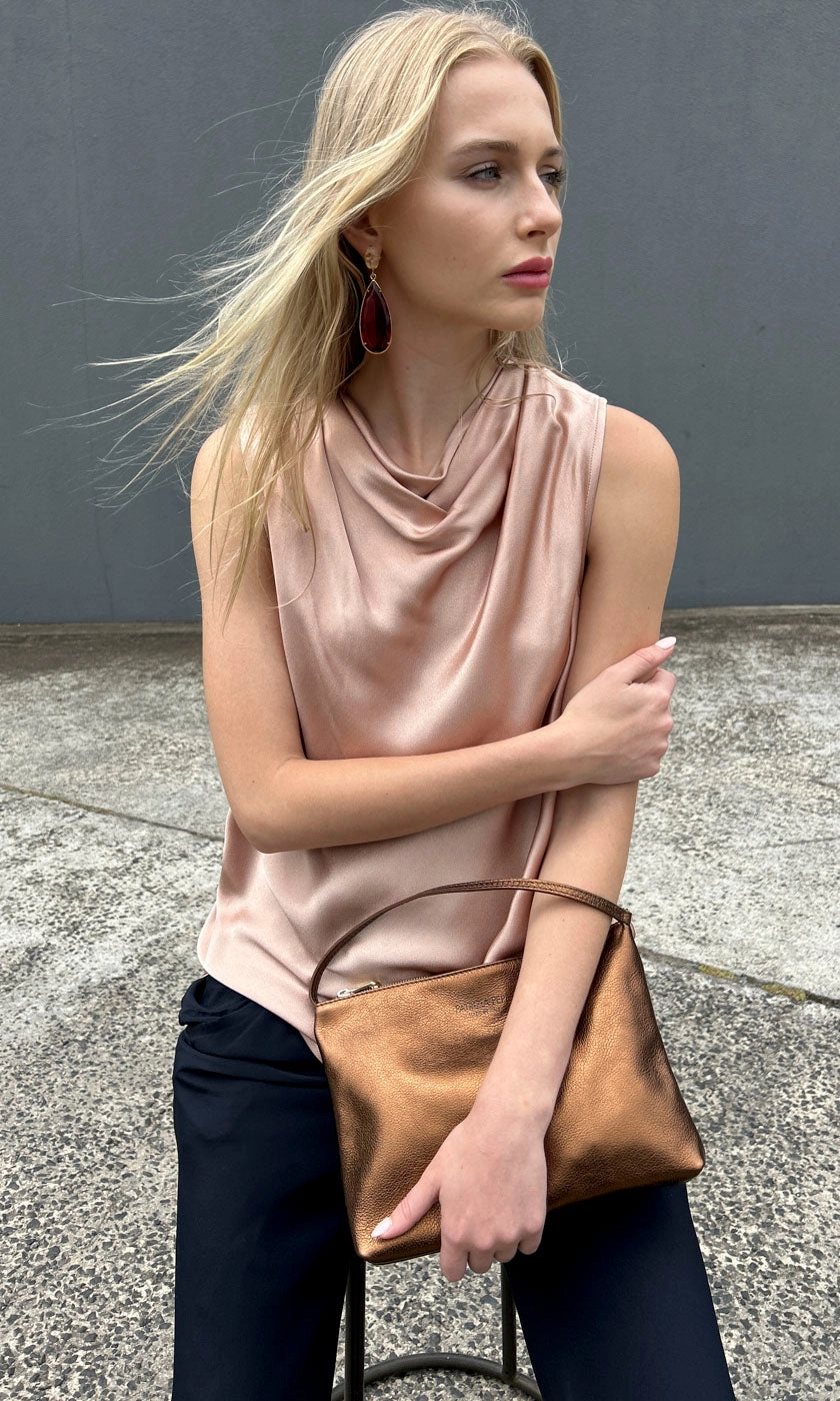 Hoss Solange Cowl Neck Top - Blush