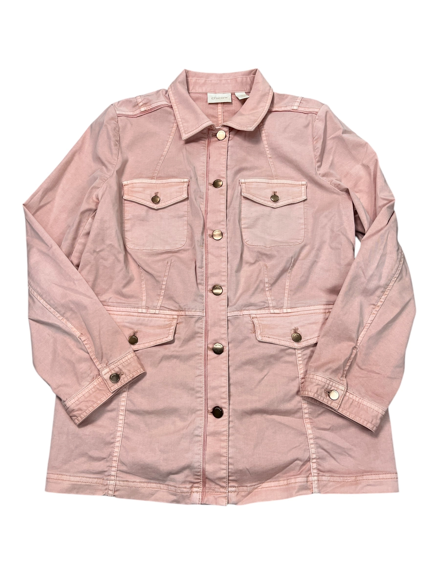 Jacket Other By Chicos In Pink, Size:L