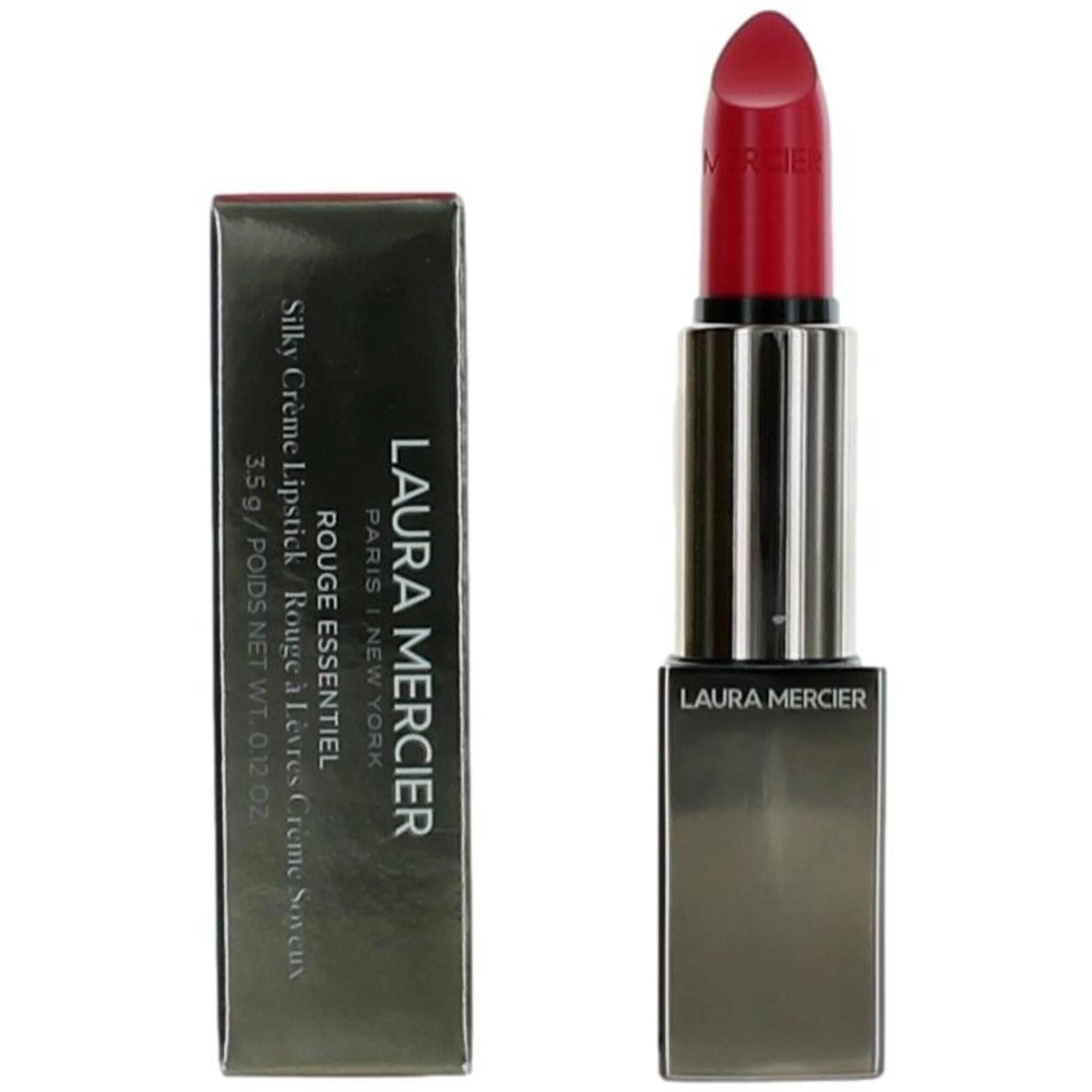 Laura Mercier Women's Lipstick - Rouge Essentiel Silky Creme, Fuchsia Intense, 0.12 oz