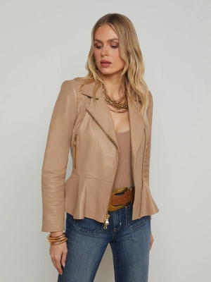 Lyric Leather Peplum Jacket