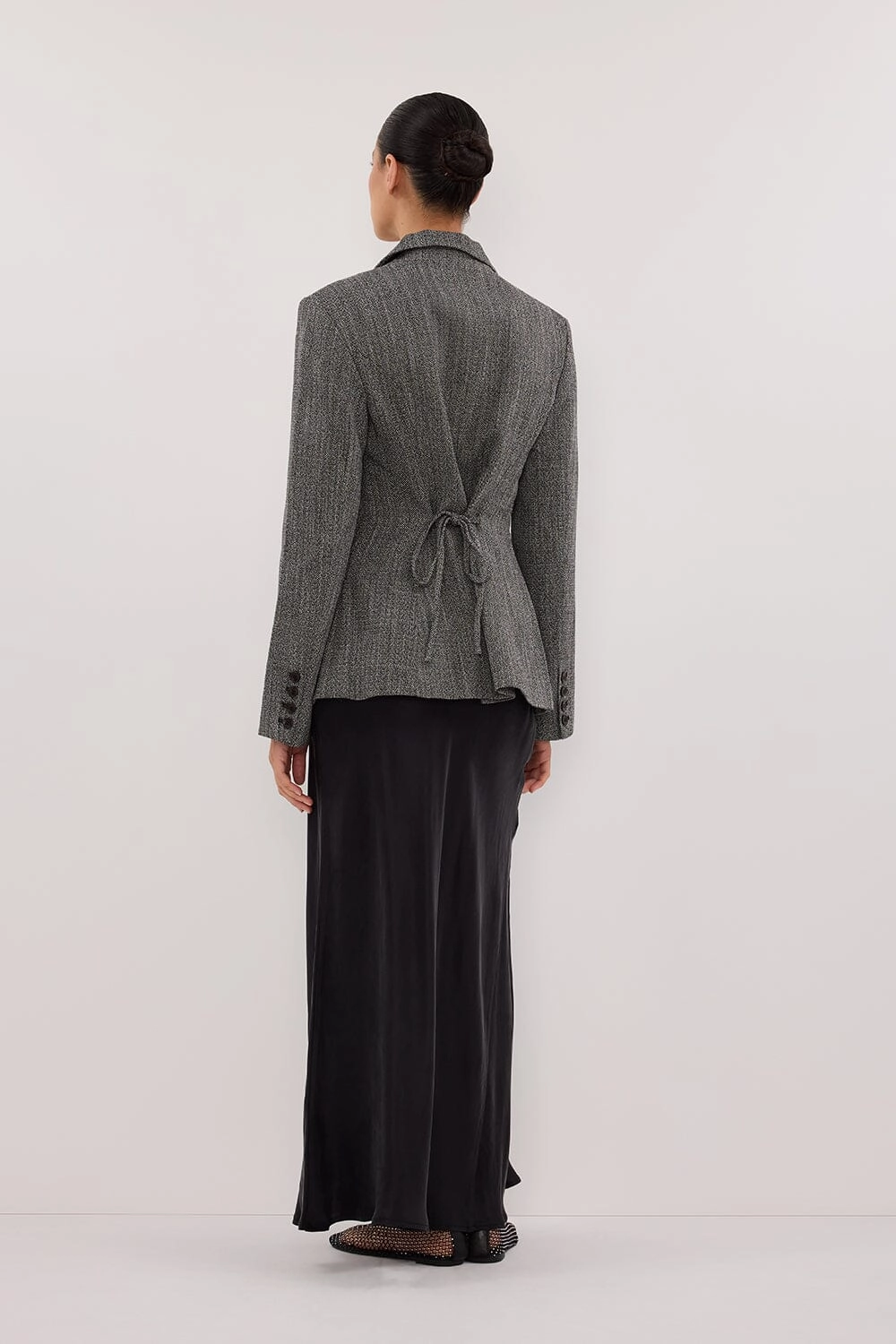 MERRITT CHARCOAL CINCHED BLAZER