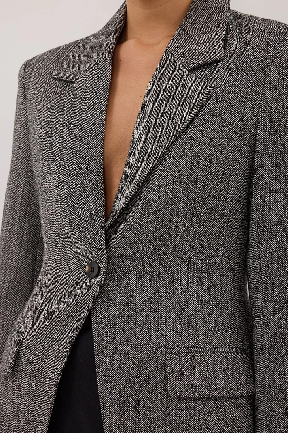 MERRITT CHARCOAL CINCHED BLAZER