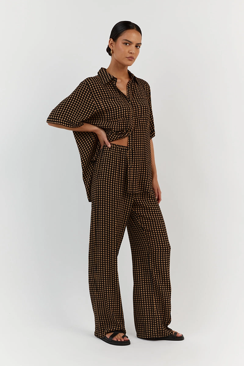 MILA CARAMEL DRAWSTRING PANT