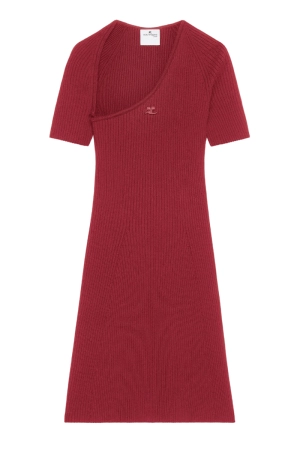 Mini Slash Rib Knit Dress