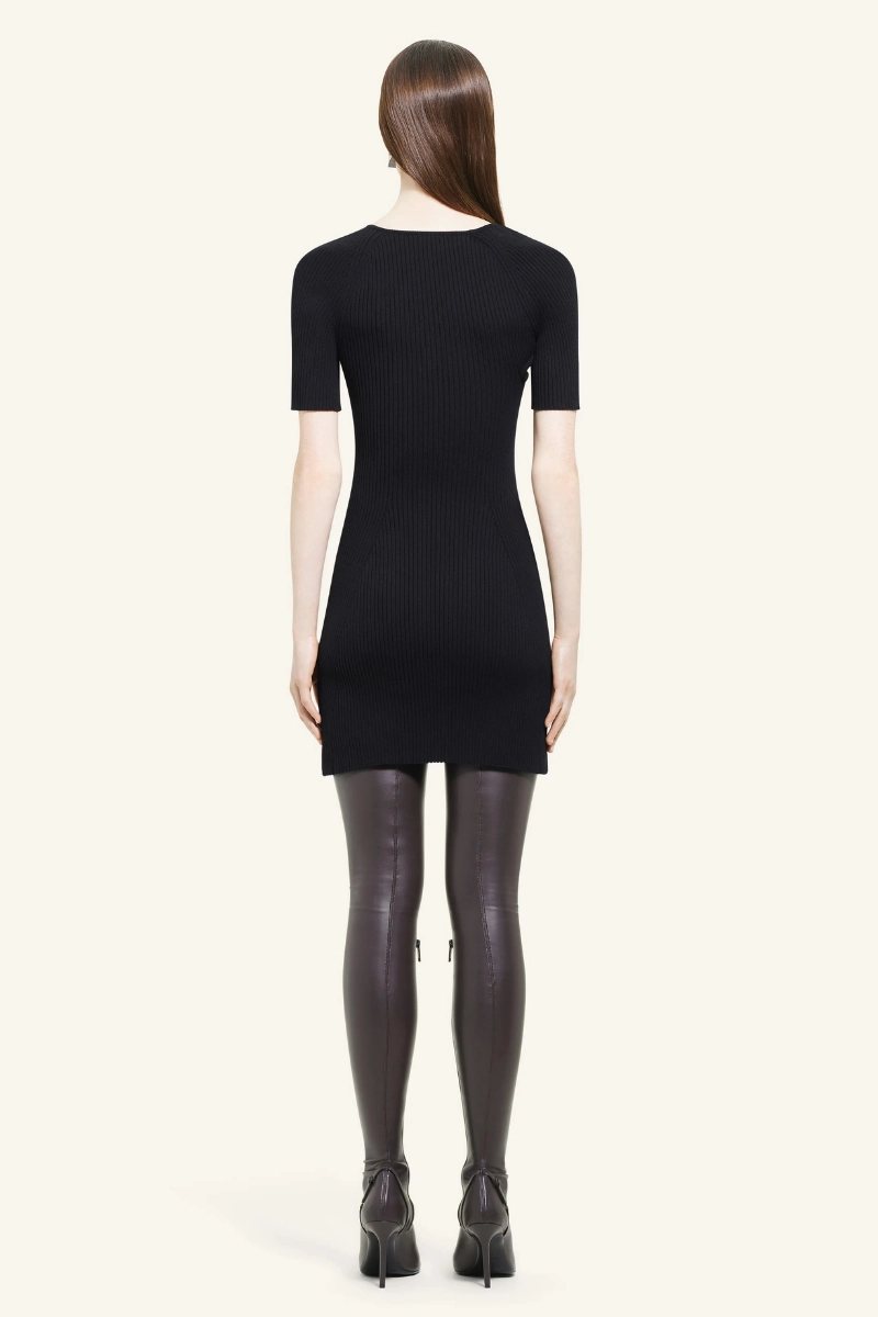 Mini Slash Rib Knit Dress