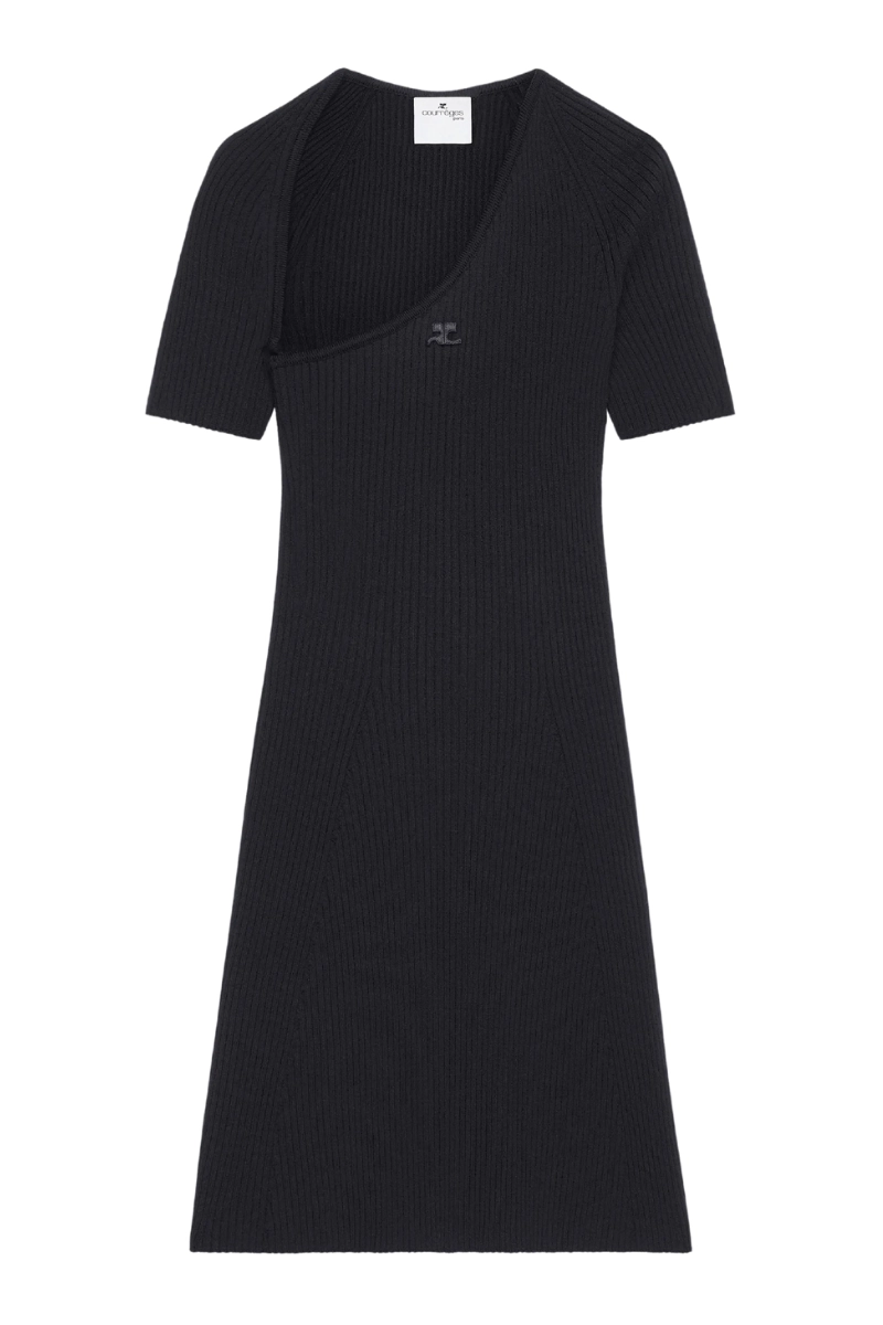 Mini Slash Rib Knit Dress