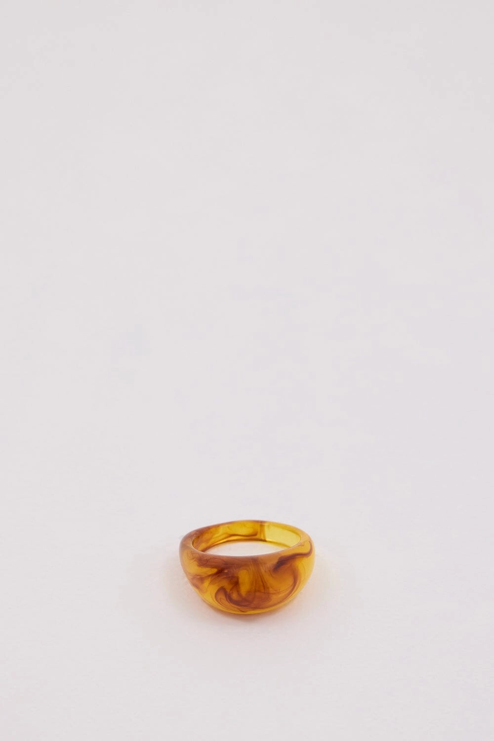 NOAH THE LABEL BROWN CHUNKY RESIN RING