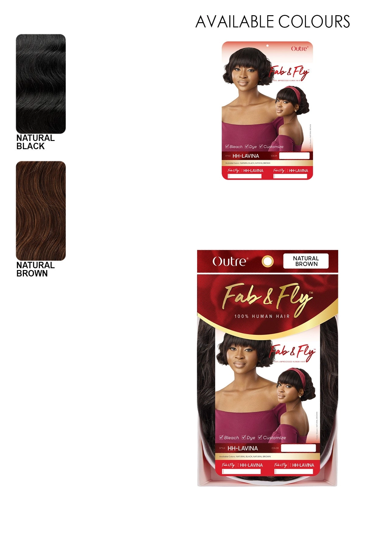 OUTRE FAB&FLY 100% UNPROCESSED HUMAN HAIR HH-LAVINA