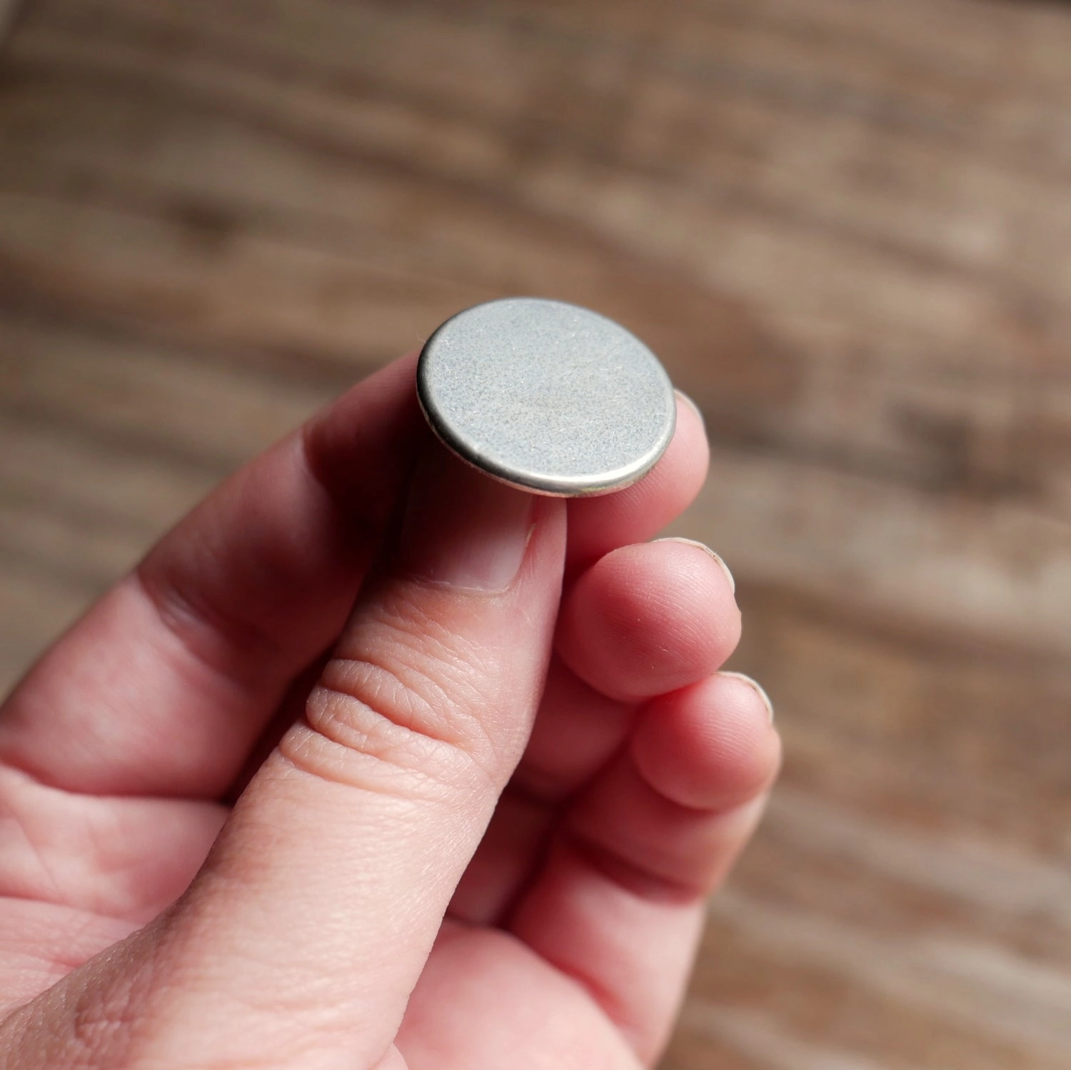 Plain Pewter Buttons Lg Pack of 10