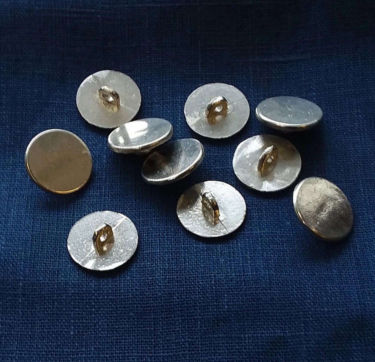 Plain Pewter Buttons Lg Pack of 10