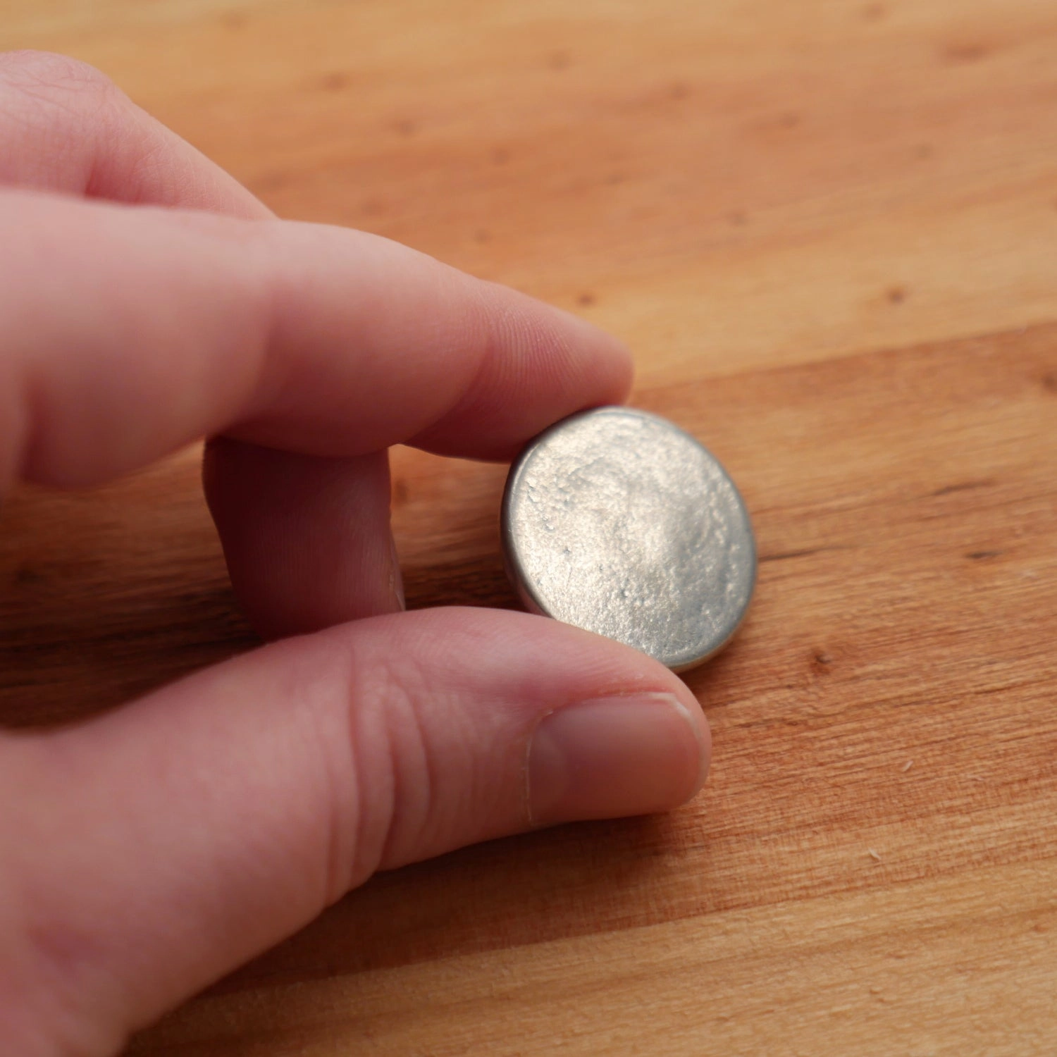 Plain Pewter Buttons Lg Pack of 10