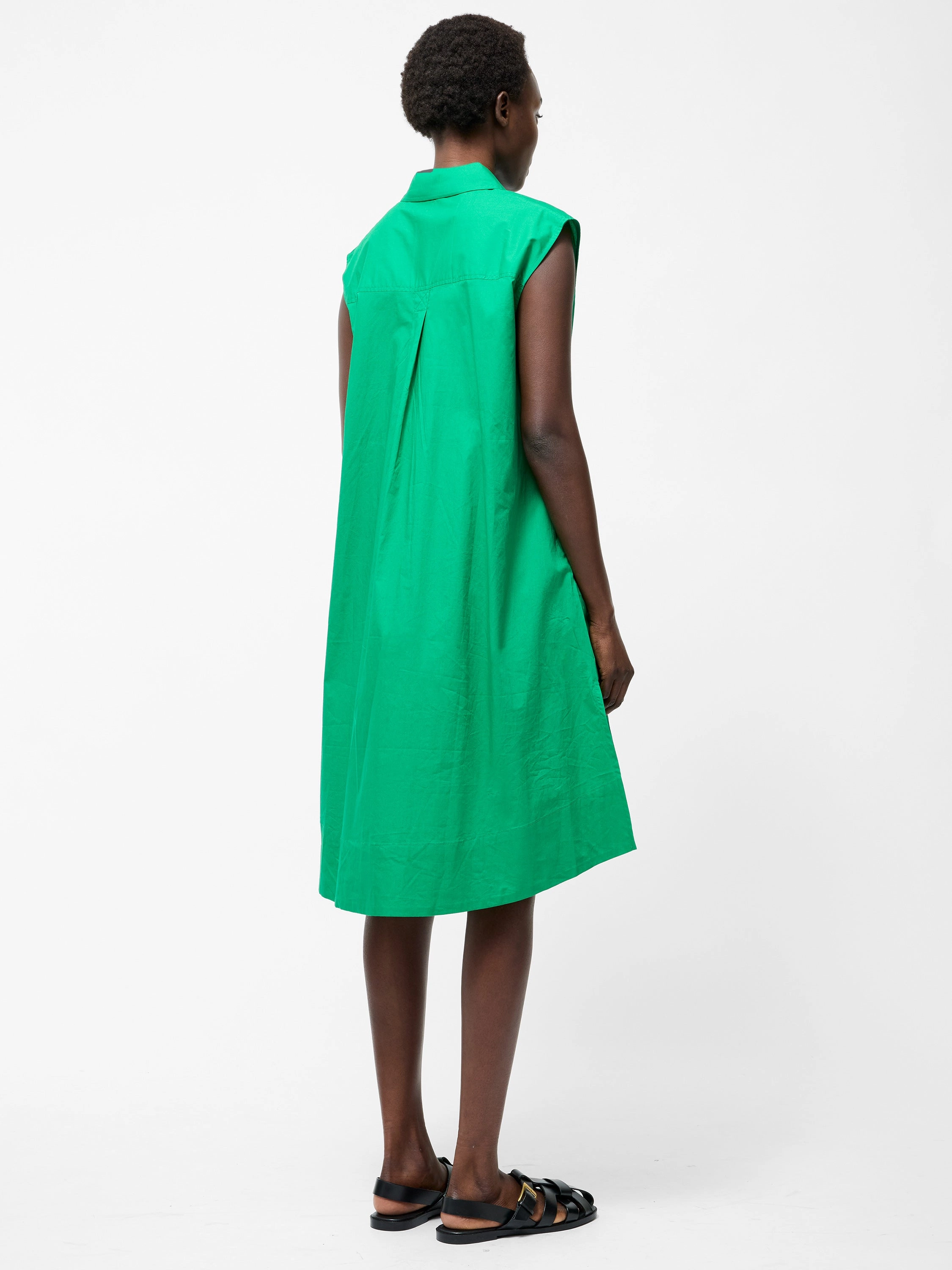 Poplin Tie Sleeveless Dress
