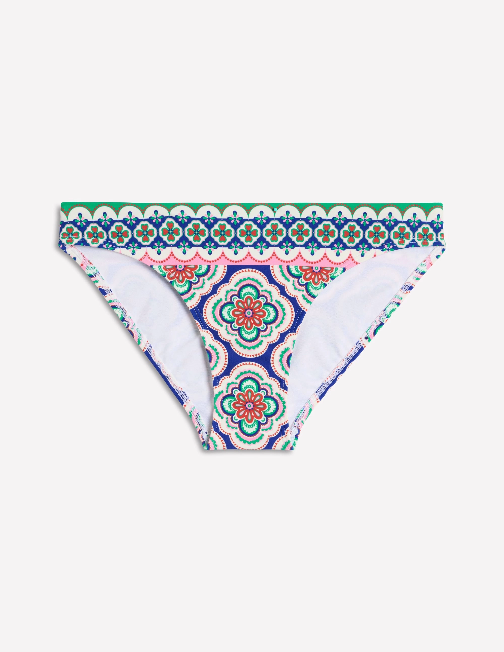 Porto Bikini Bottoms-Bright Blue. Botanic Blush