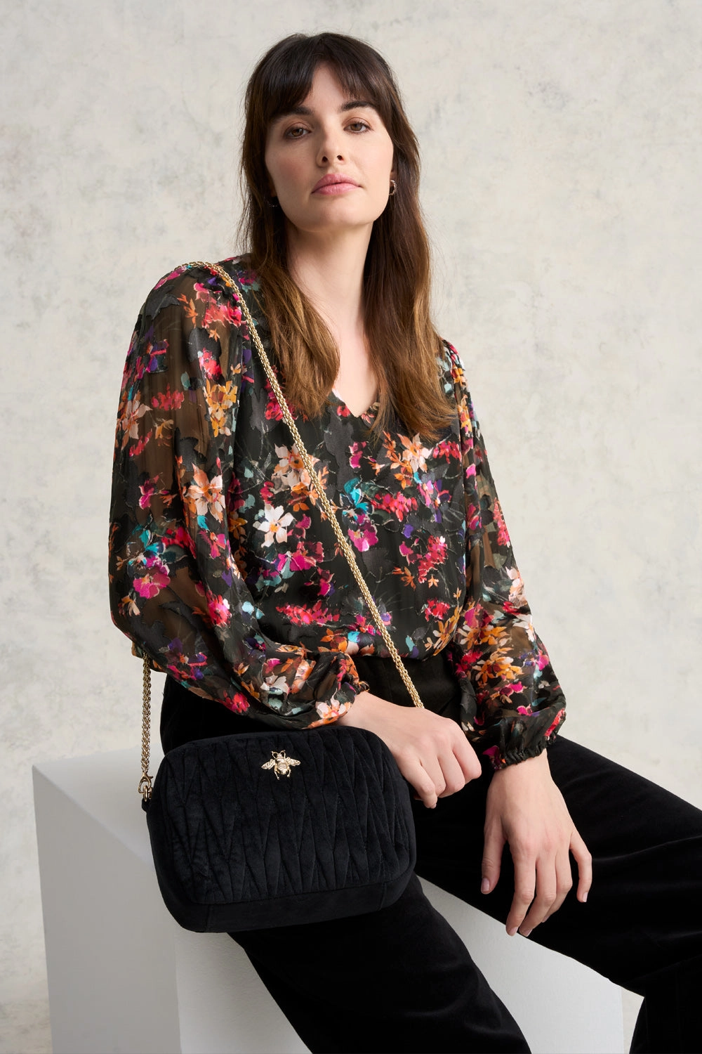 Printed Burnout Blouse - Brocante Print
