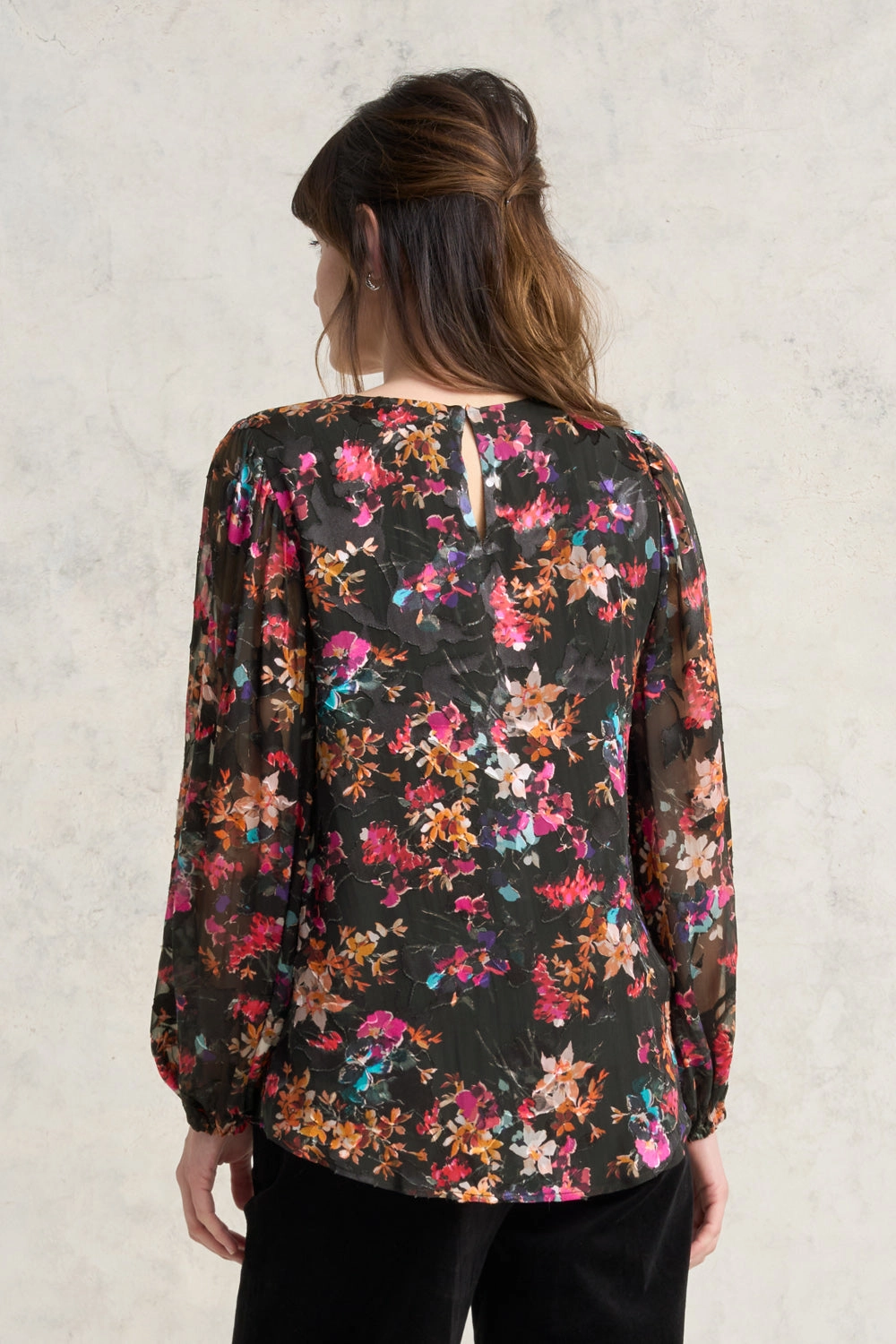 Printed Burnout Blouse - Brocante Print