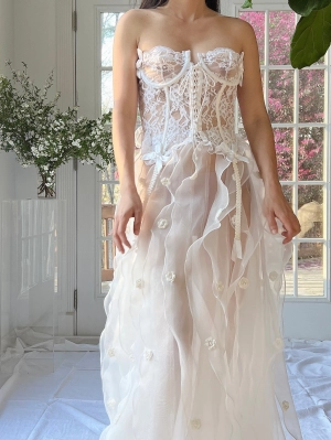 RARE Vintage VS Laceup Bustier - 34C/S/M
