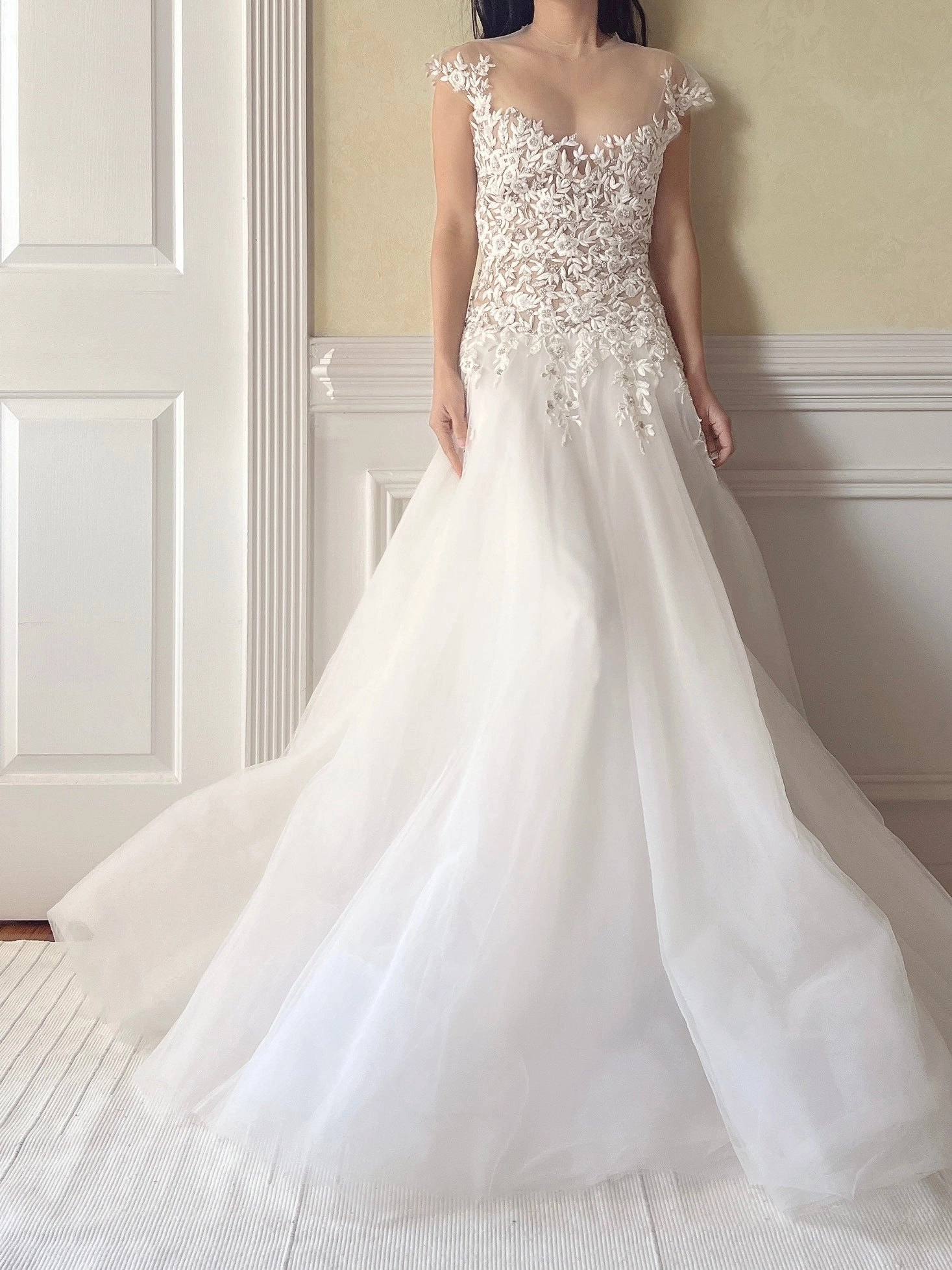 Reem Acra Illusion Tulle Gown - M/6/8
