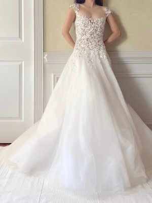 Reem Acra Illusion Tulle Gown - M/6/8