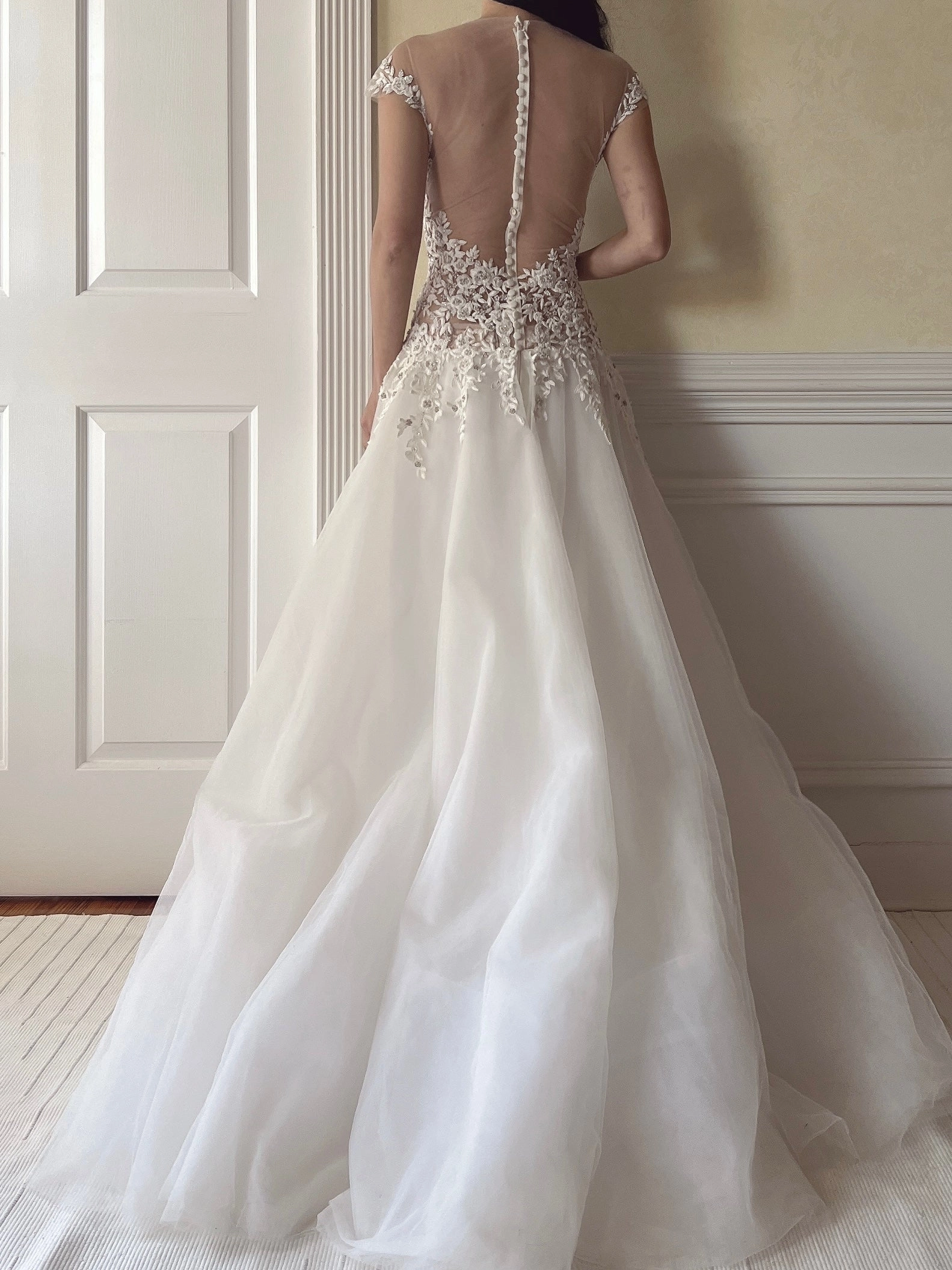 Reem Acra Illusion Tulle Gown - M/6/8